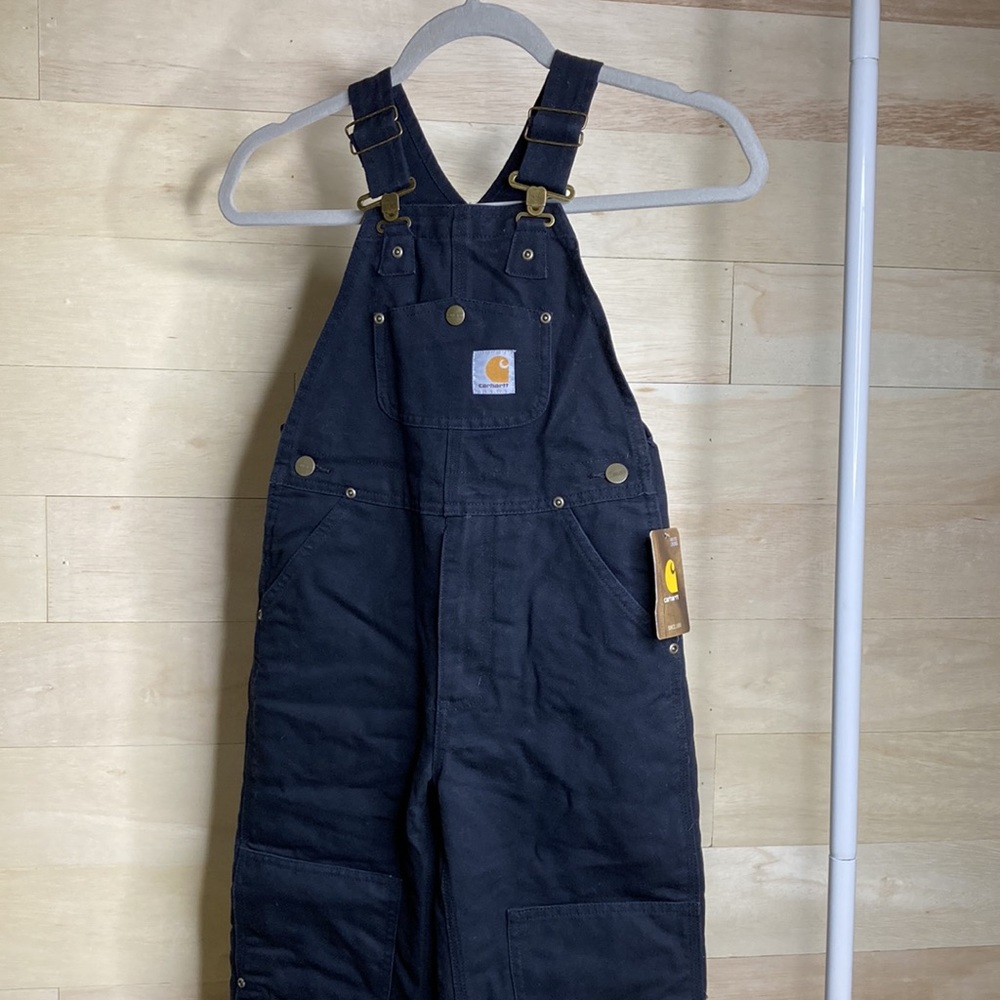 Carhart overalls coveralls quilted inside size 6 44lbs49lbs black bibs new